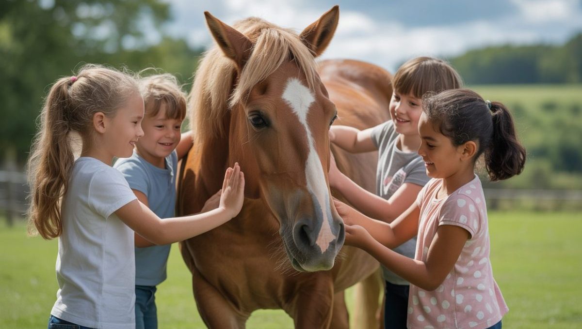 découvrez comment le cheval devient un partenaire essentiel dans l'éducation des enfants, favorisant leur développement affectif, physique et social.